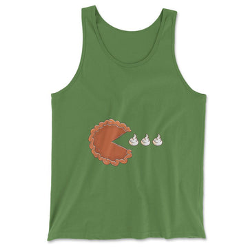 Pie Eating Cream Men/Unisex Tank in Leaf color